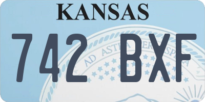 KS license plate 742BXF