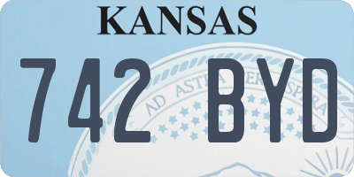 KS license plate 742BYD