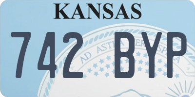 KS license plate 742BYP