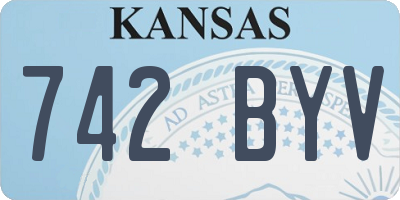 KS license plate 742BYV