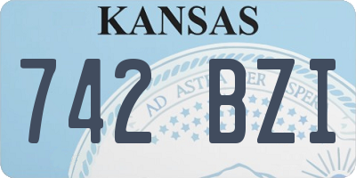 KS license plate 742BZI