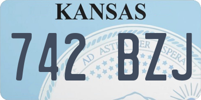 KS license plate 742BZJ