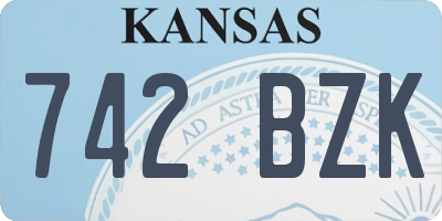 KS license plate 742BZK