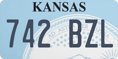 KS license plate 742BZL