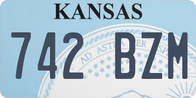 KS license plate 742BZM