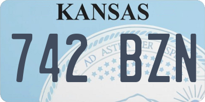 KS license plate 742BZN