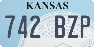 KS license plate 742BZP