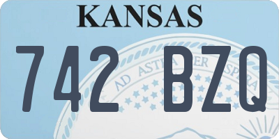 KS license plate 742BZQ