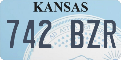 KS license plate 742BZR