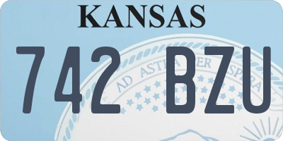 KS license plate 742BZU