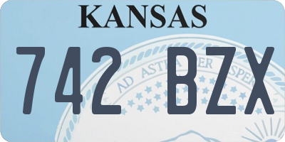 KS license plate 742BZX