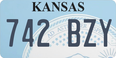 KS license plate 742BZY