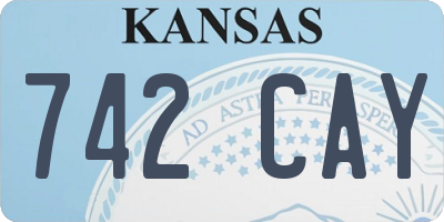 KS license plate 742CAY