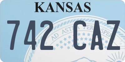 KS license plate 742CAZ
