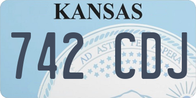KS license plate 742CDJ