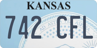 KS license plate 742CFL