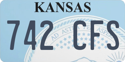 KS license plate 742CFS