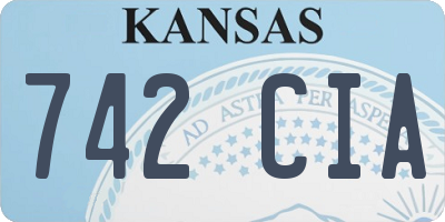 KS license plate 742CIA
