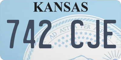 KS license plate 742CJE