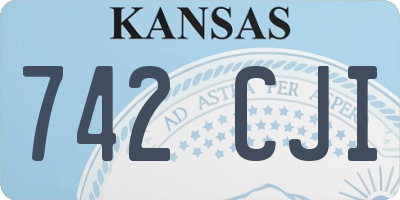 KS license plate 742CJI