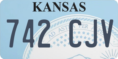 KS license plate 742CJV