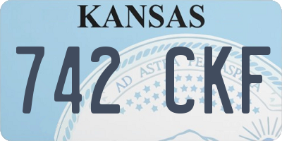 KS license plate 742CKF