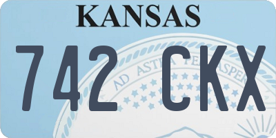 KS license plate 742CKX