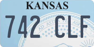 KS license plate 742CLF