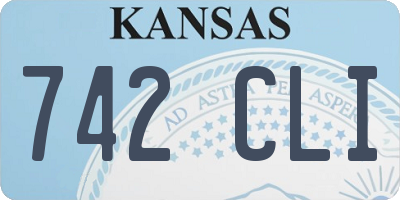 KS license plate 742CLI