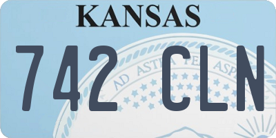 KS license plate 742CLN