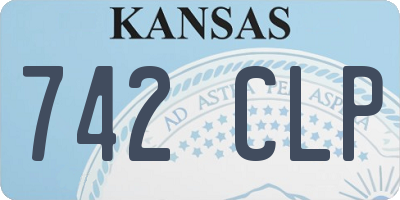 KS license plate 742CLP