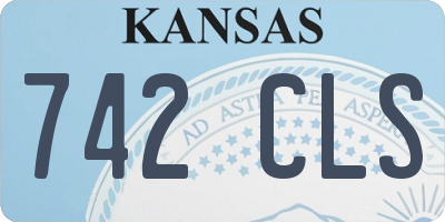 KS license plate 742CLS