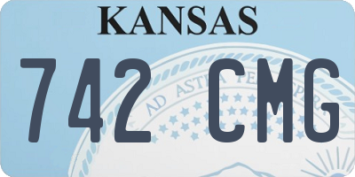 KS license plate 742CMG