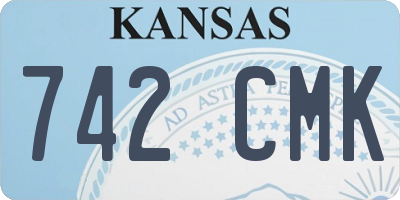 KS license plate 742CMK