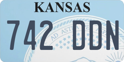 KS license plate 742DDN