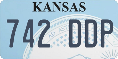 KS license plate 742DDP