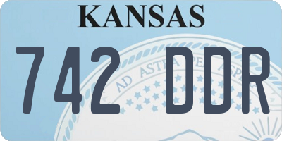 KS license plate 742DDR