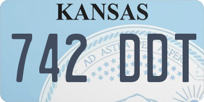 KS license plate 742DDT