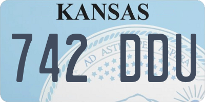 KS license plate 742DDU