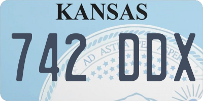 KS license plate 742DDX