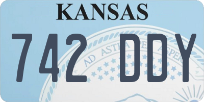 KS license plate 742DDY