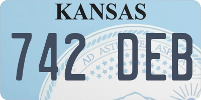 KS license plate 742DEB