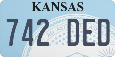 KS license plate 742DED