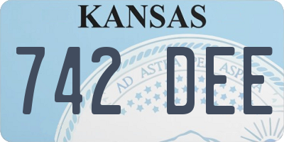 KS license plate 742DEE
