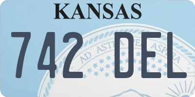 KS license plate 742DEL