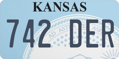 KS license plate 742DER