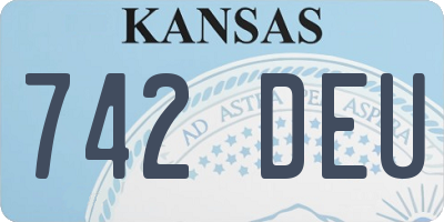 KS license plate 742DEU
