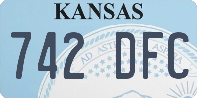 KS license plate 742DFC