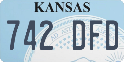 KS license plate 742DFD