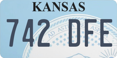 KS license plate 742DFE